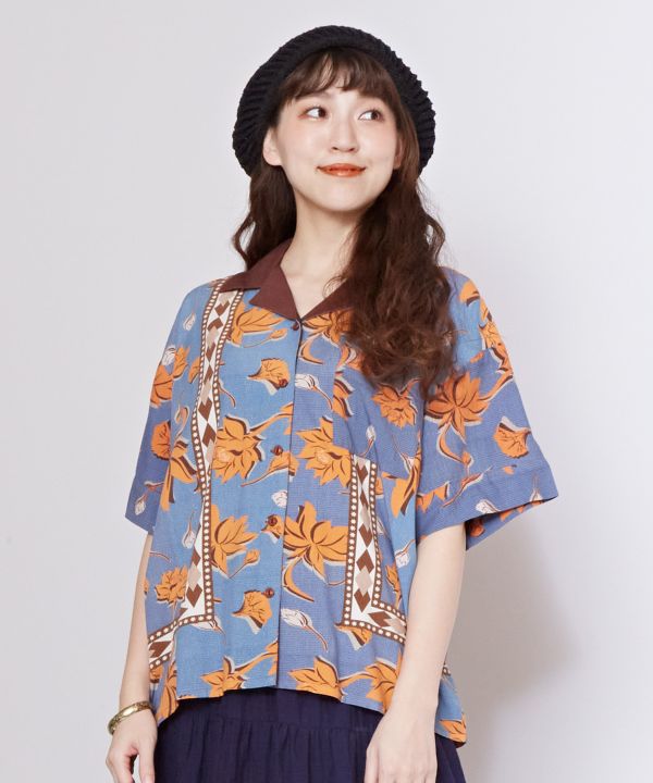 African Inspired Open Collar Shirt