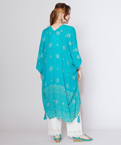 UV Protection Stained Glass Pattern Kimono