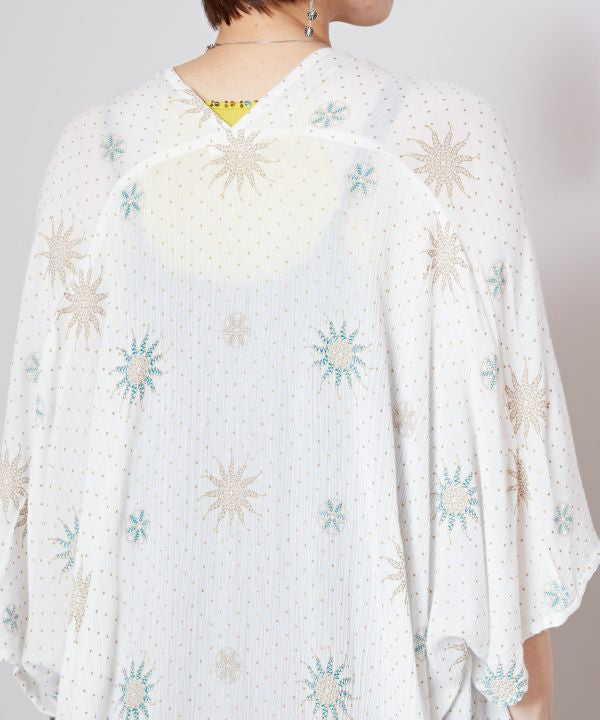 UV Protection Stained Glass Pattern Kimono