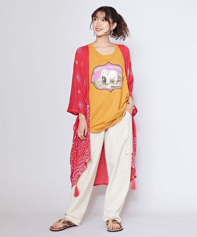 UV Protection Stained Glass Pattern Kimono