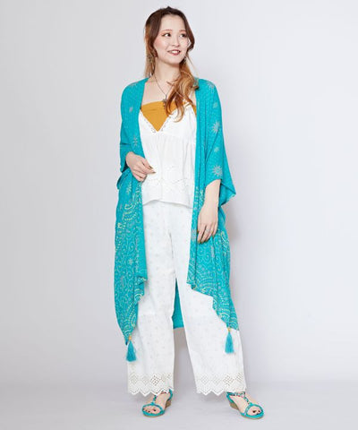 UV Protection Stained Glass Pattern Kimono