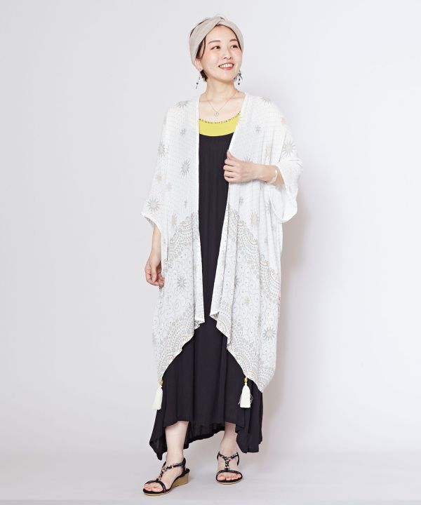 UV Protection Stained Glass Pattern Kimono