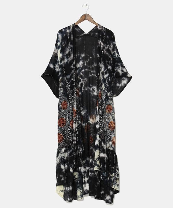 Rayon Tie-Dye Drape Kimono
