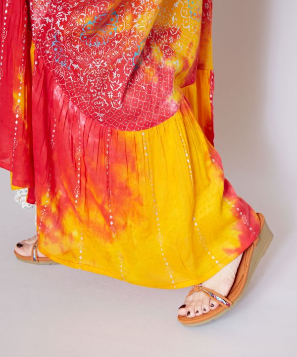 Rayon Tie-Dye Drape Kimono