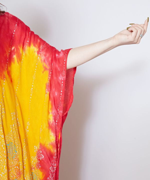 Rayon Tie-Dye Drape Kimono