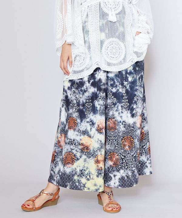Rayon Tie-Dye Wide Pants