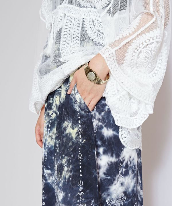 Rayon Tie-Dye Wide Pants