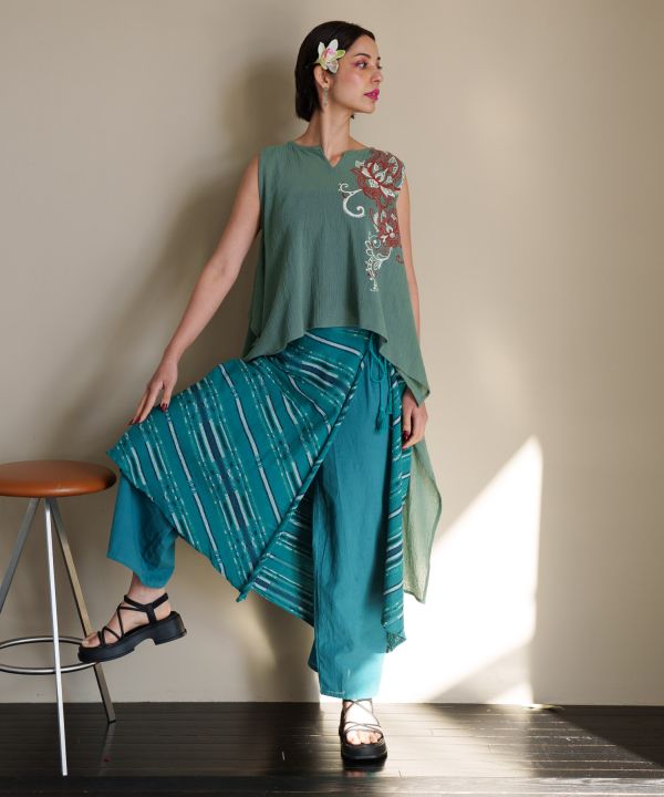 Lightweight Indian Cotton Hi-Low Dress