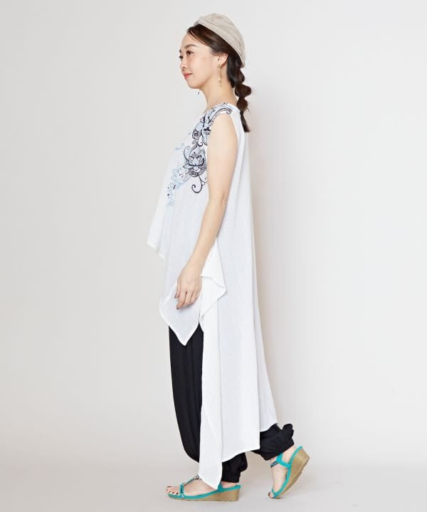 Lightweight Indian Cotton Hi-Low Dress