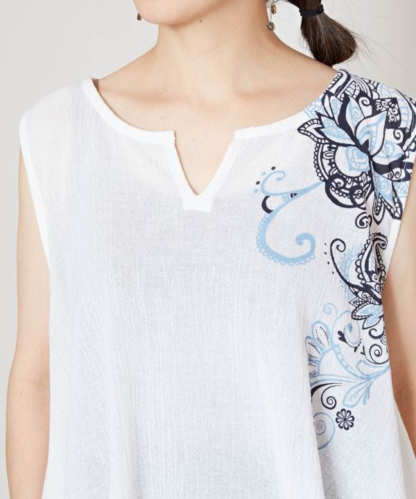 Lightweight Indian Cotton Hi-Low Dress