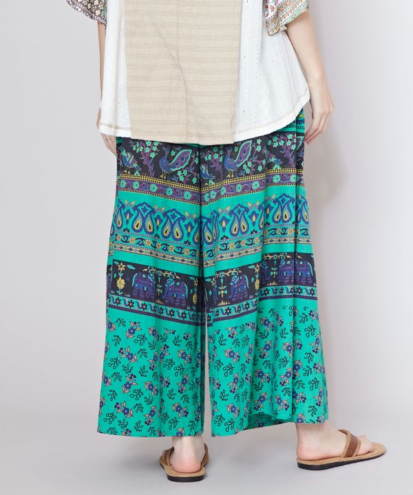 Sanganeri Print Wide Leg Pants