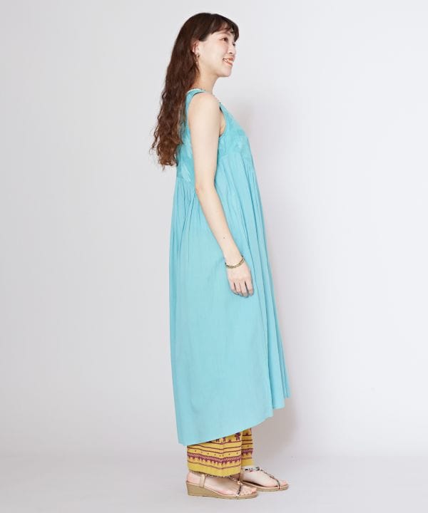 Cotton Rayon Summer Sleeveless Dress White Cotton Rayon Summer Sleeveless Dress White