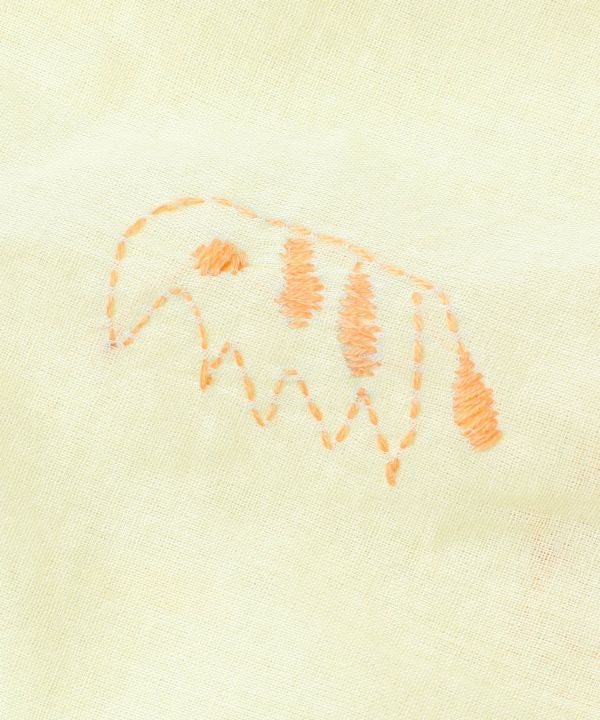 Kantha Embroidered Cotton Scarf