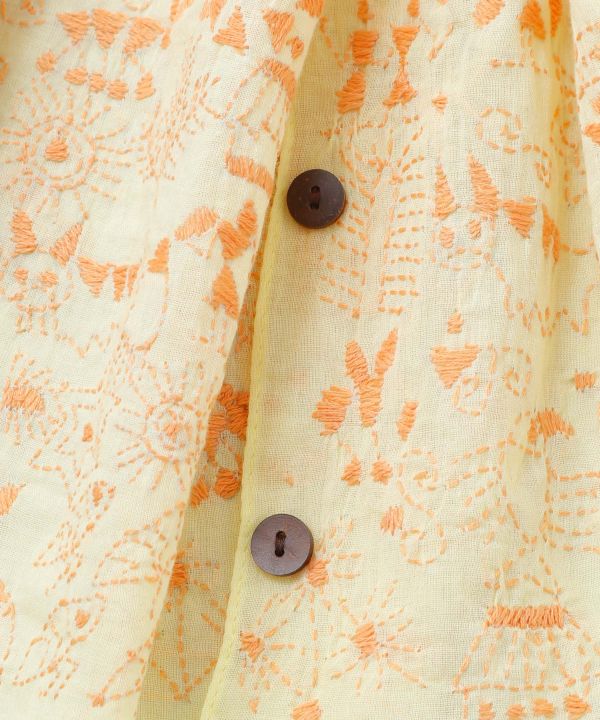 Kantha Embroidered Cotton Scarf