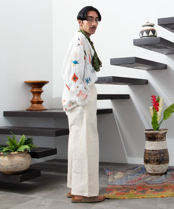 Embroidered Breathable Cotton Men's Shirt