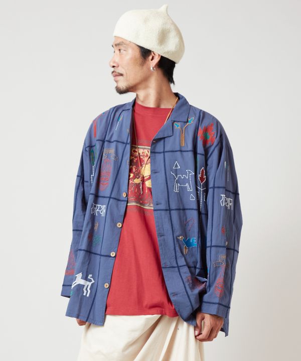 Embroidered Breathable Cotton Men's Shirt