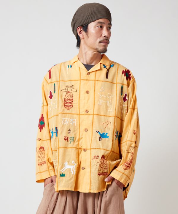 Embroidered Breathable Cotton Men's Shirt