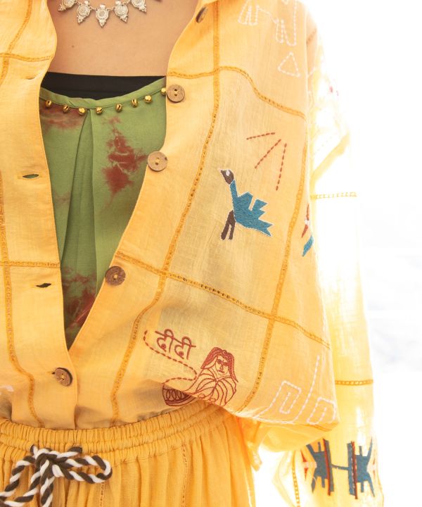 Embroidered Breathable Cotton Shirt