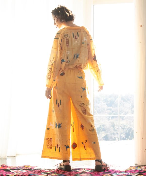 Embroidered Breathable Cotton Pants