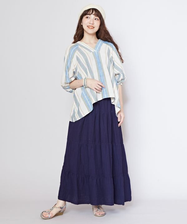 Striped Cotton Effortless Top