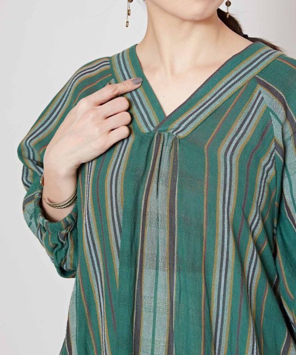 Striped Cotton Effortless Dress