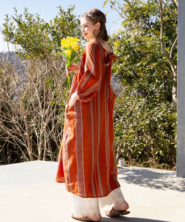 Striped Cotton Effortless Dress