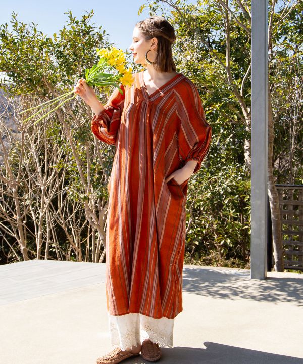 Striped Cotton Effortless Dress