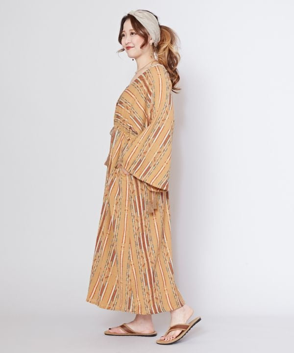 Boho Jacquard Midi Dress