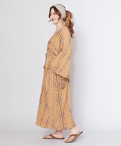 Boho Jacquard Midi Dress