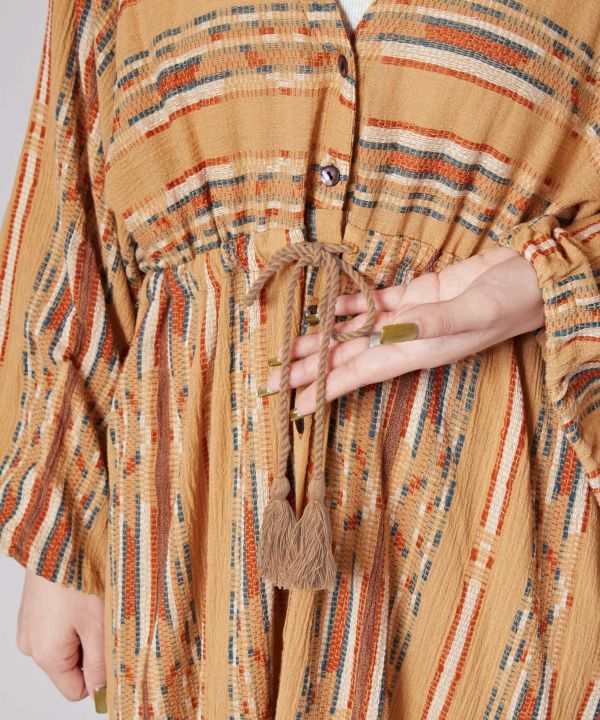 Boho Jacquard Midi Dress