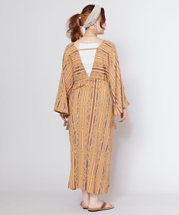 Boho Jacquard Midi Dress