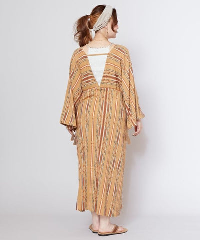 Boho Jacquard Midi Dress