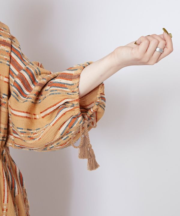 Boho Jacquard Midi Dress