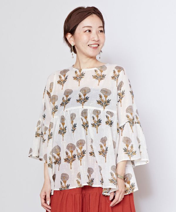 Floral Print Sheer Top