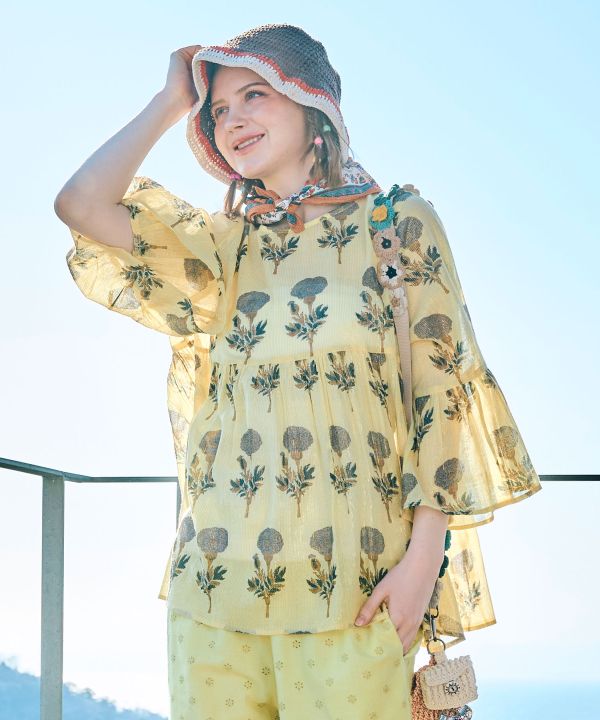 Floral Print Sheer Top