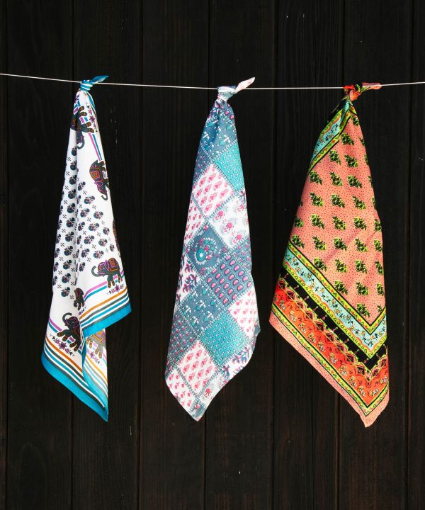 Colorful Bagru Pattern Bandana