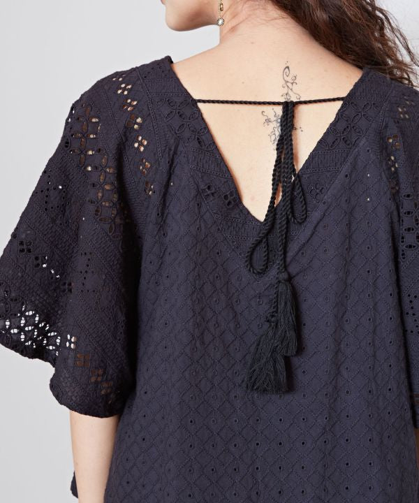 Schiffli Embroidered Lace Blouse