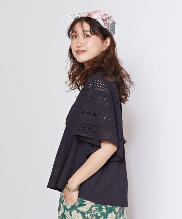 Schiffli Embroidered Lace Blouse