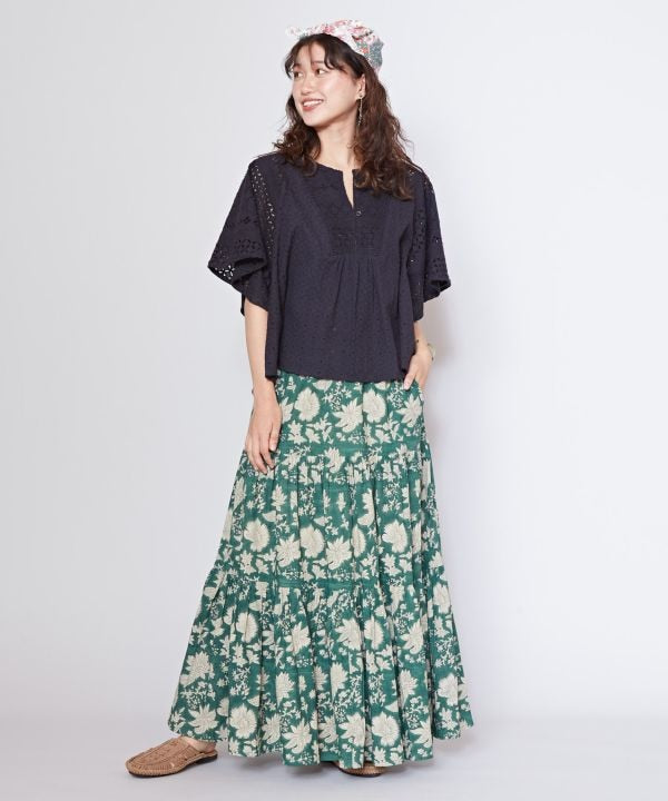 Schiffli Embroidered Lace Blouse