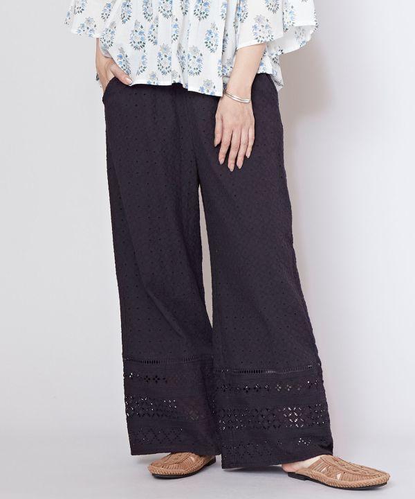 Schiffli Embroidered Lace Pants