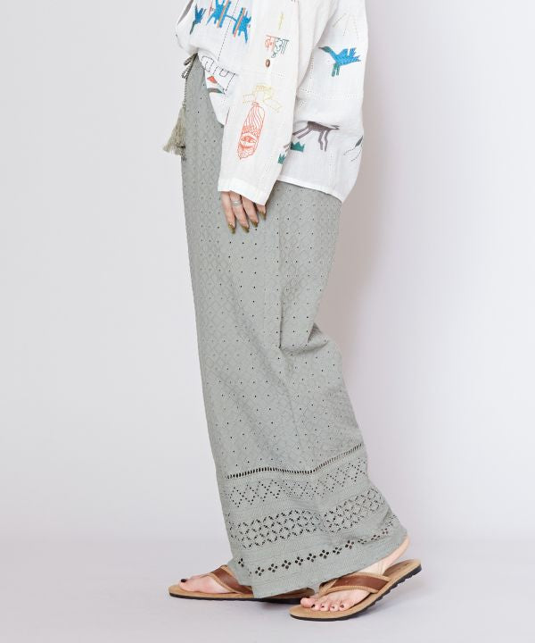 Schiffli Embroidered Lace Pants