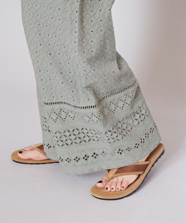 Schiffli Embroidered Lace Pants