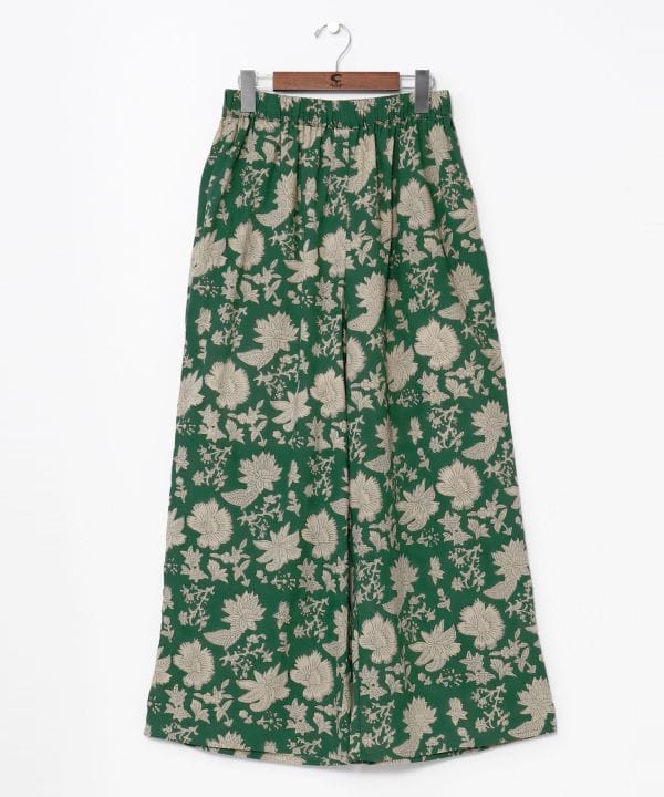 Block Print Cotton Straight Pants