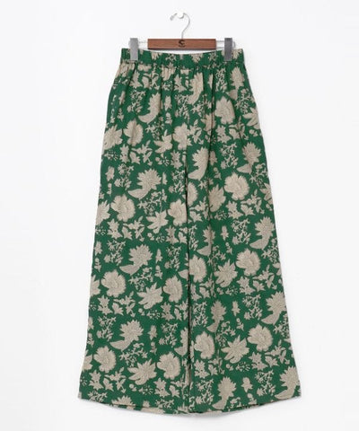 Block Print Cotton Straight Pants