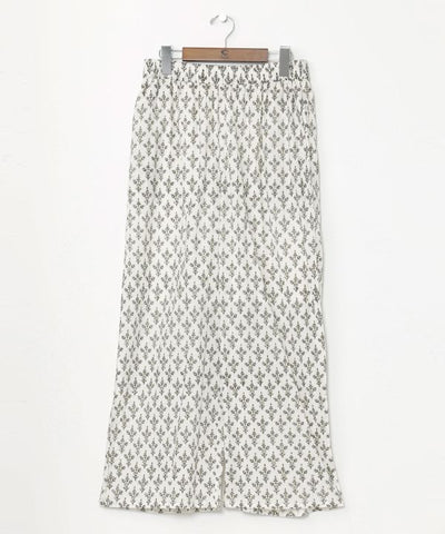 Block Print Cotton Straight Pants