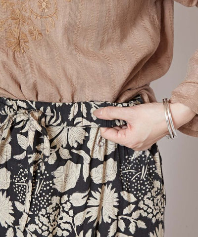 Block Print Cotton Tiered Skirt