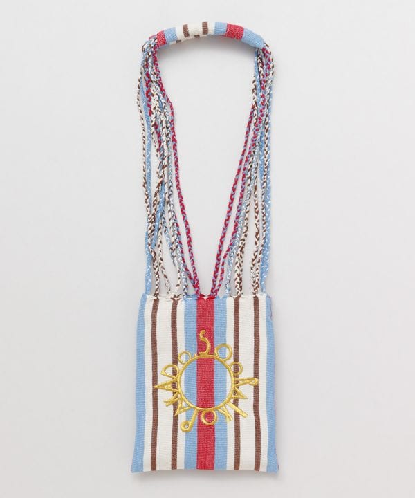 Woven Striped Shoulder Bag