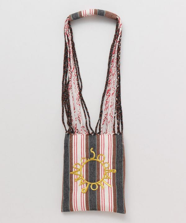 Woven Striped Shoulder Bag