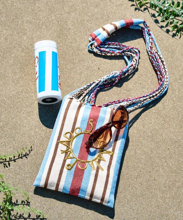 Woven Striped Shoulder Bag