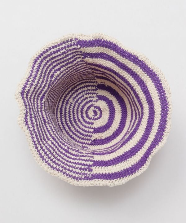 Striped Hand Crochet Hat